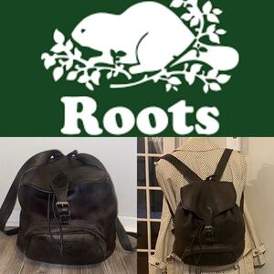 Vintage Roots Canada leather back pack unisex